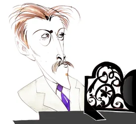 Arthur Bliss, englischer Komponist und Dirigent (1891-1975); Karikatur